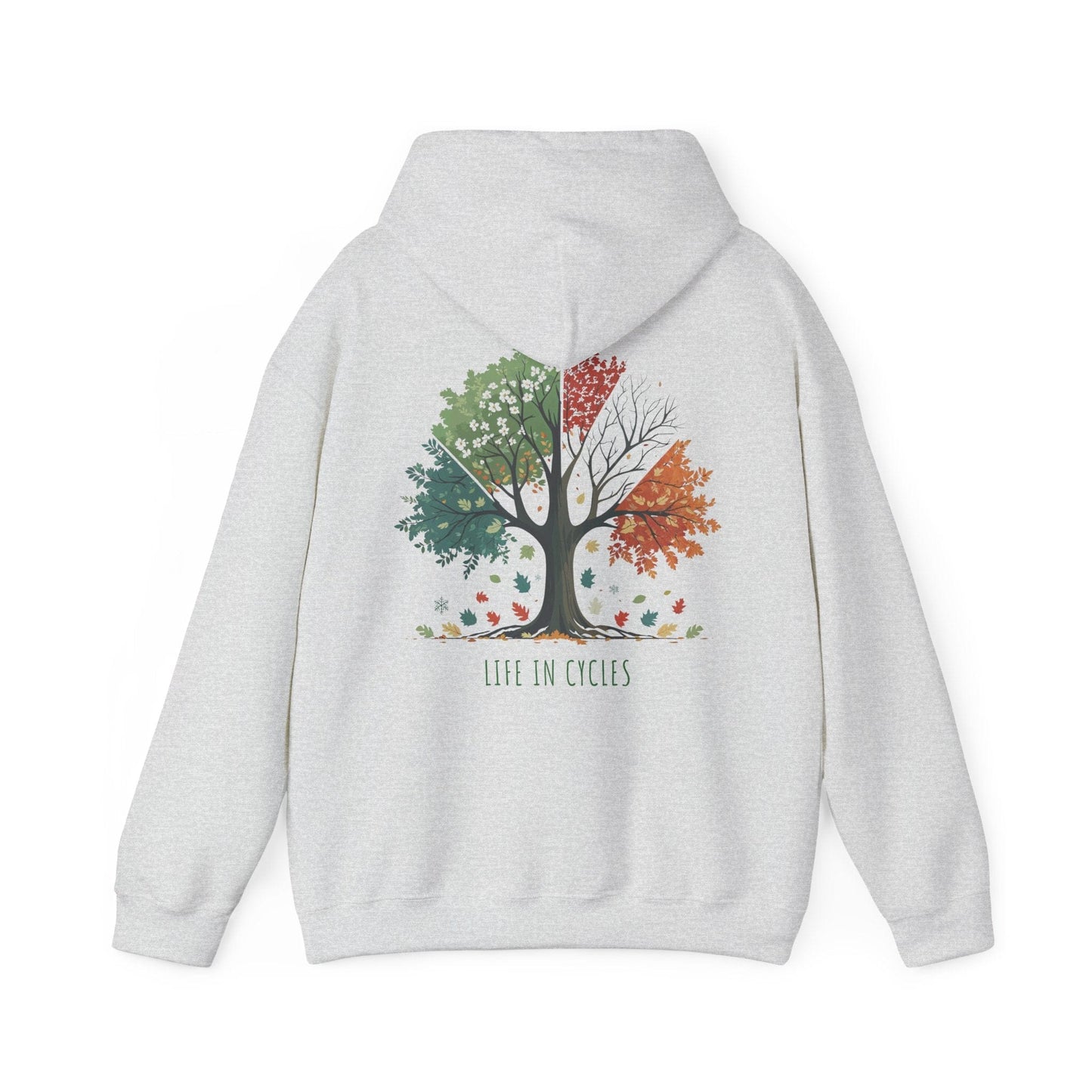 Ash | Life in Cycles Hoodie, back design view