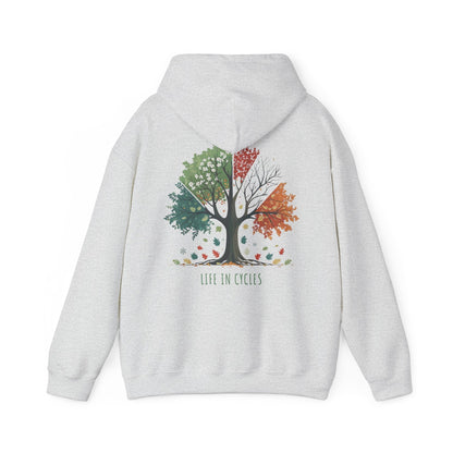 Ash | Life in Cycles Hoodie, back design view