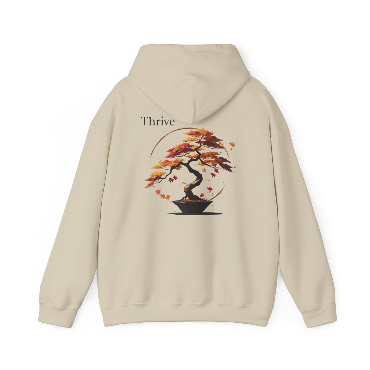 Sand | Thrive Hoodie, back design view