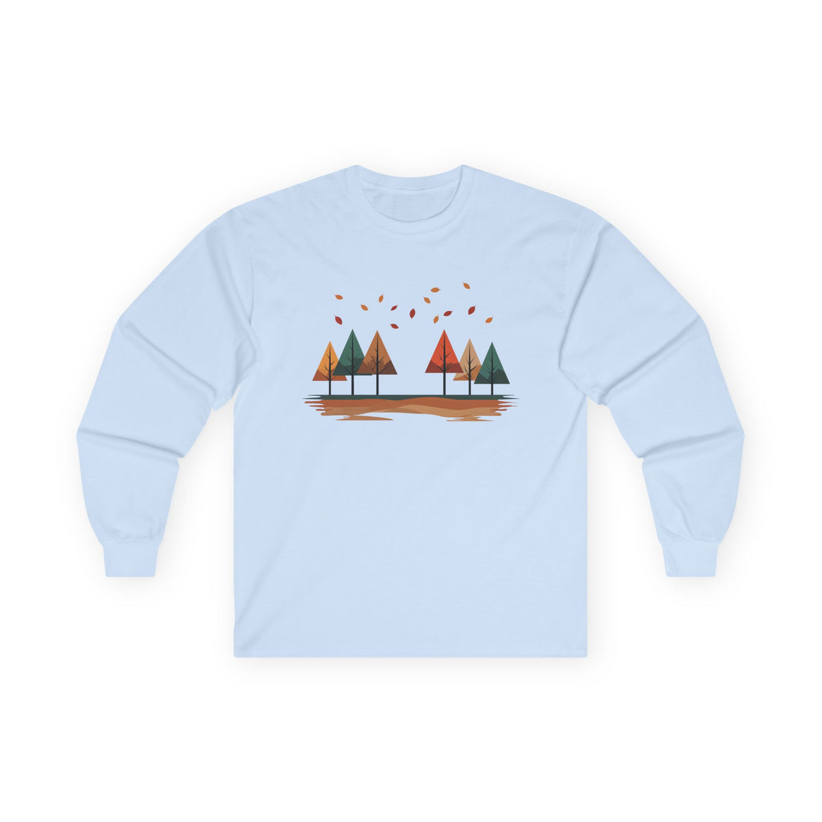 Light Blue | Horizon Fall Long Sleeve Tee, front view