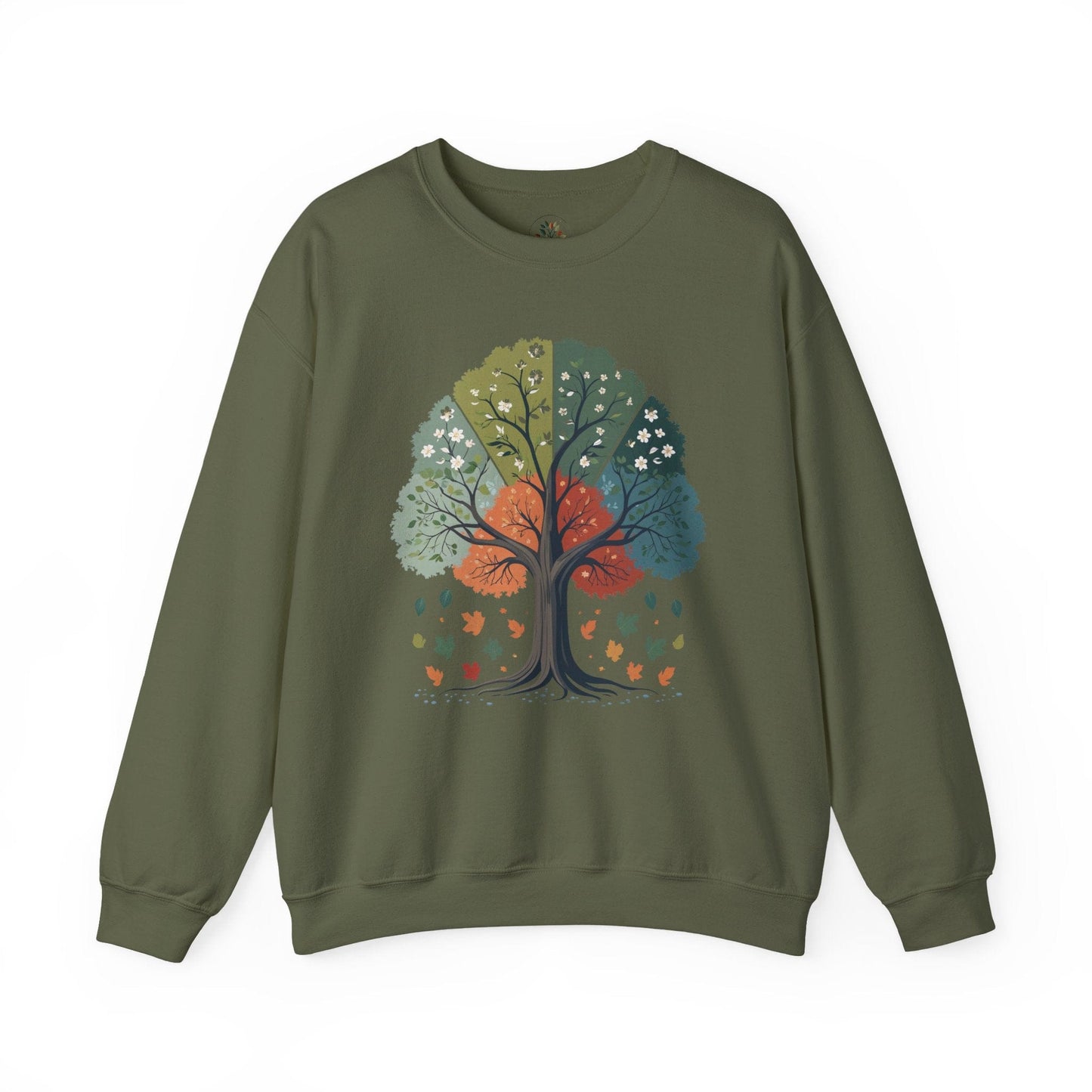 Military Green | Circle of Seasons Sweatshirt, front view