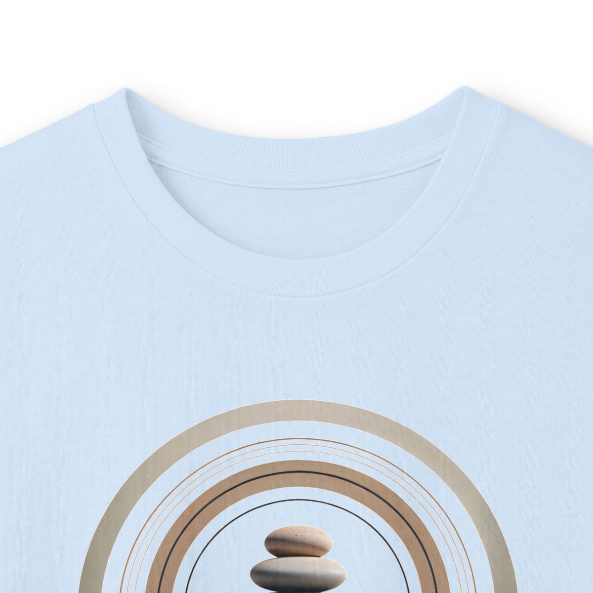 Light Blue | Echoes of Calm Long Sleeve Tee, folded view