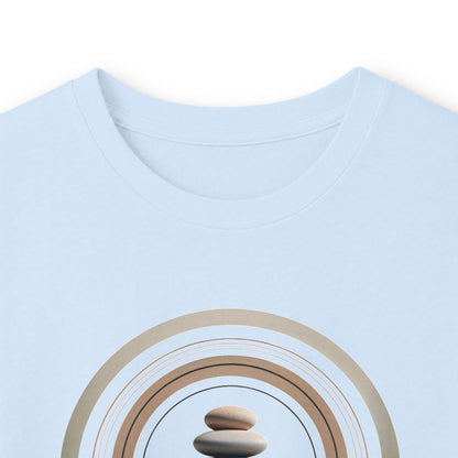 Light Blue | Echoes of Calm Long Sleeve Tee, folded view