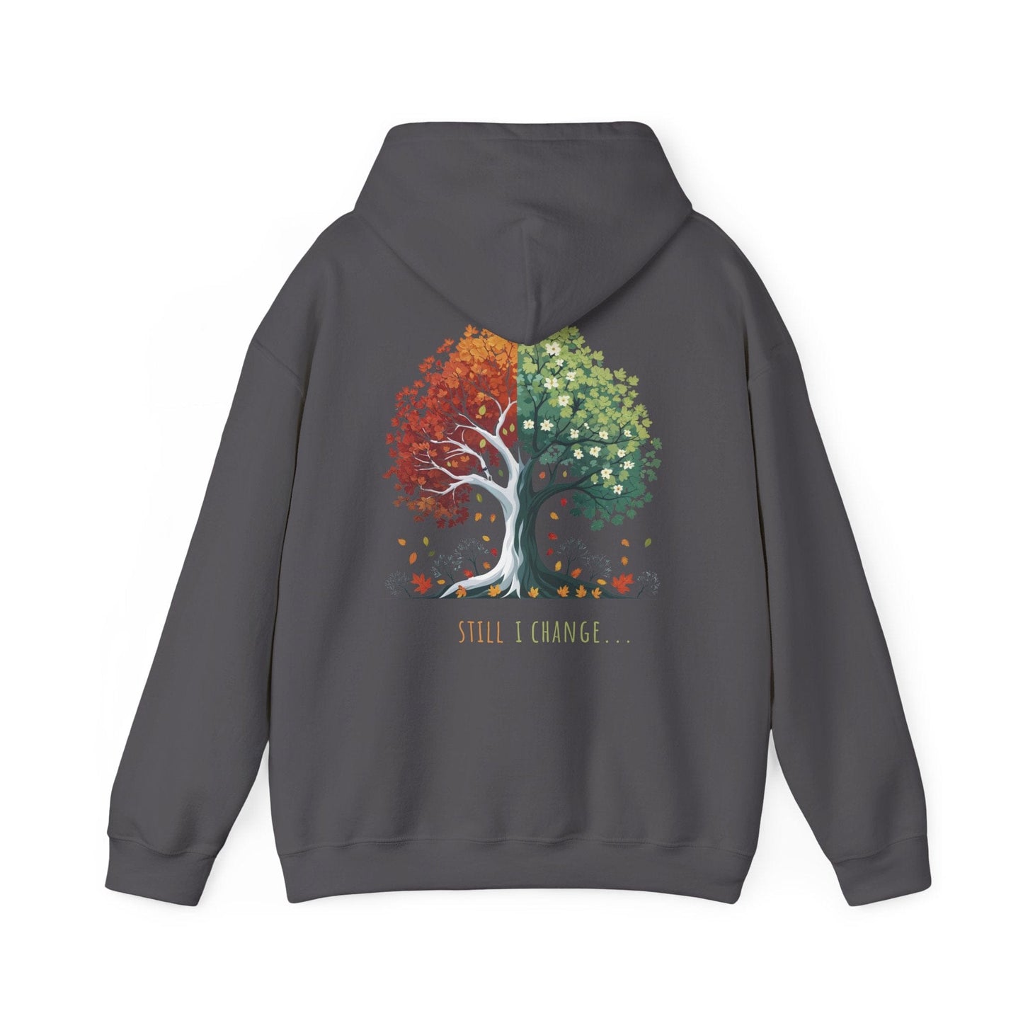 Charcoal | Still I Change Hoodie, back design view