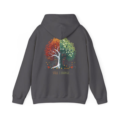 Charcoal | Still I Change Hoodie, back design view