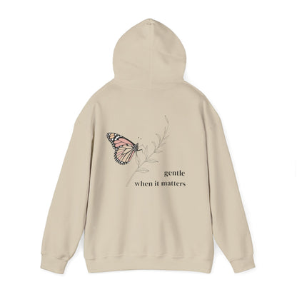 Sand | Gentle When It Matters Hoodie, back view 2