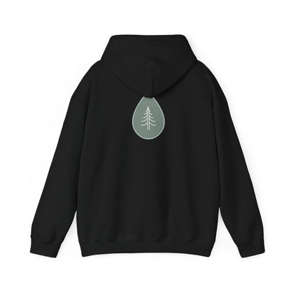 Black | Calm Drop Hoodie, back design view