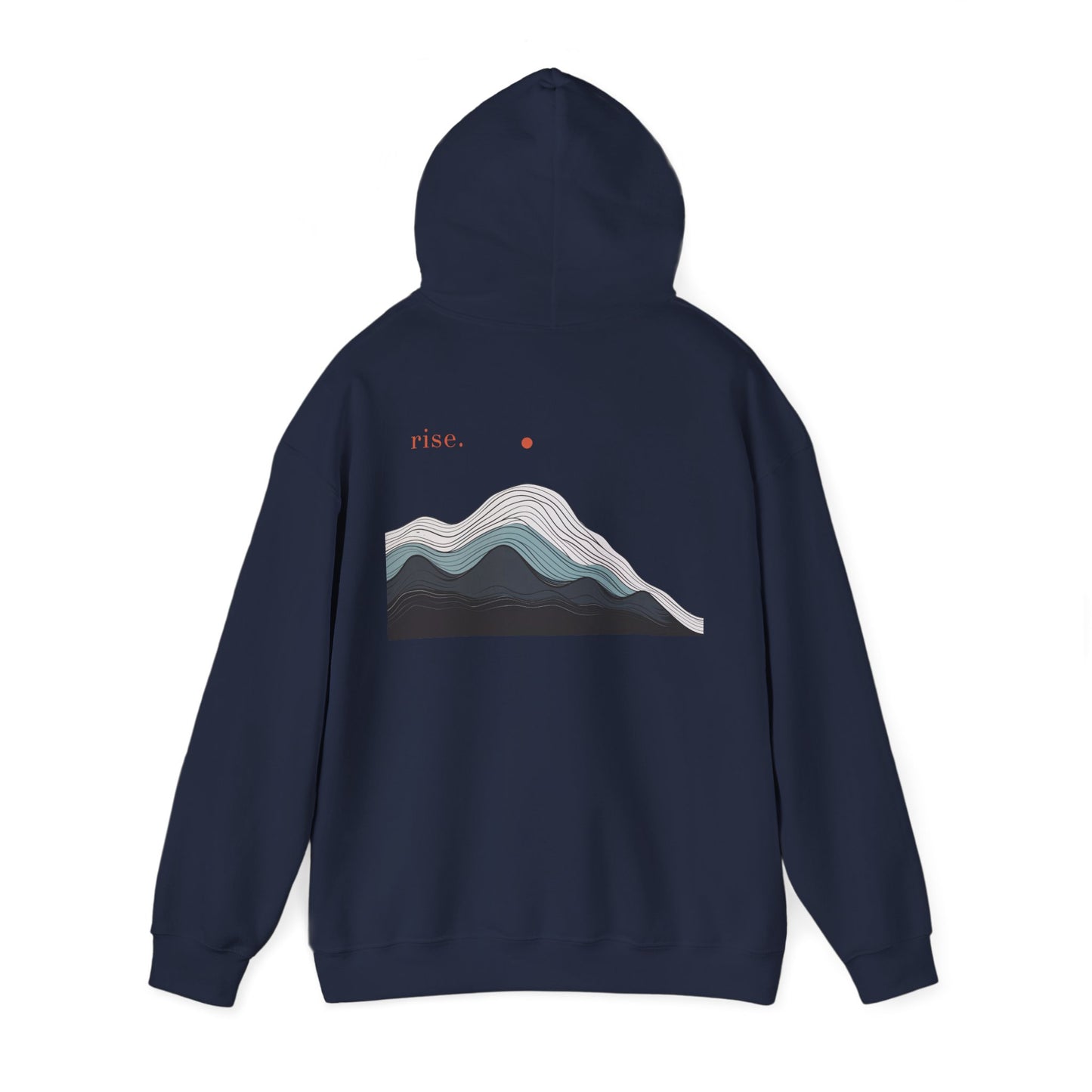 Navy | Rise Hoodie, back view 2