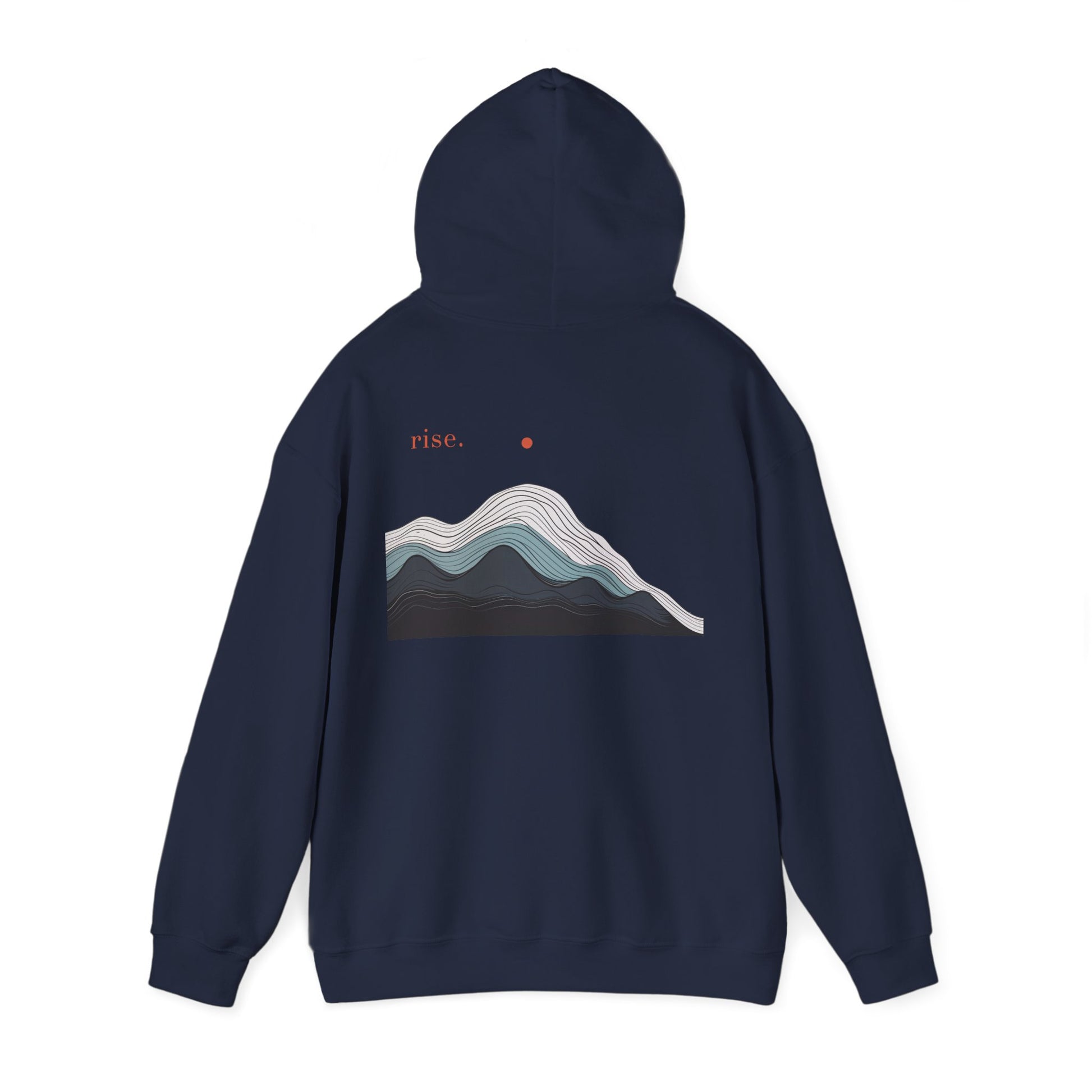 Navy | Rise Hoodie, back view 2