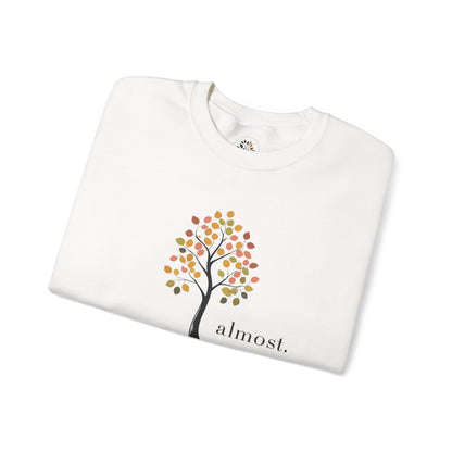 White | Almost Sweatshirt, folded view