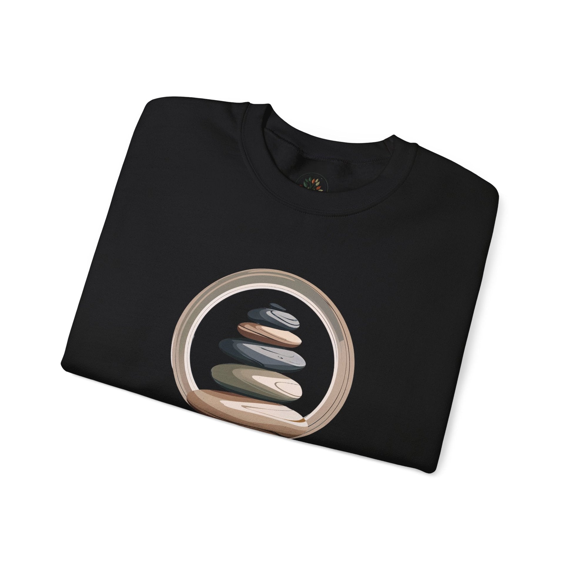 Black | Still as Stone Sweatshirt, folded view