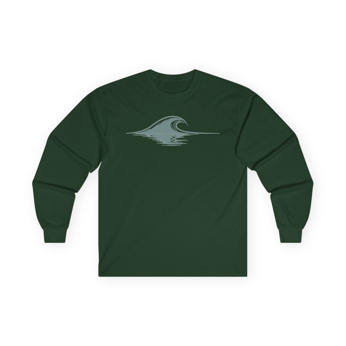 Forest Green | Drifted Long Sleeve Tee, front view