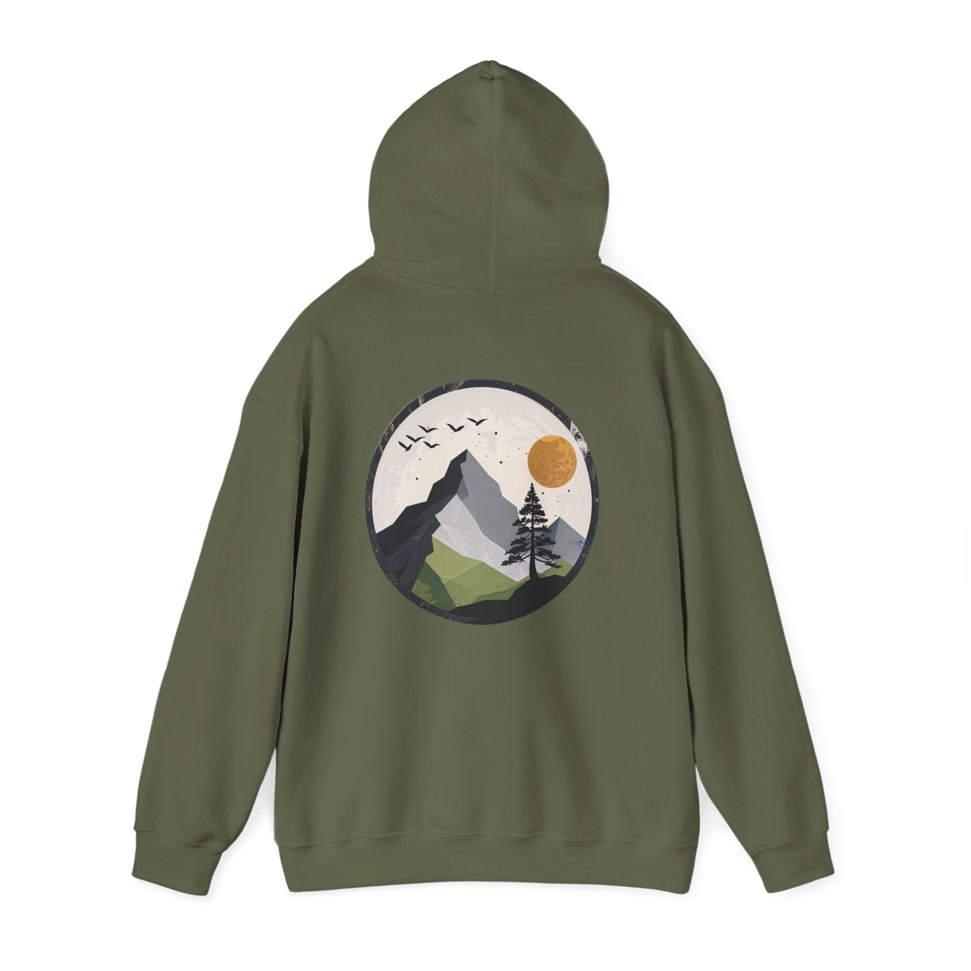 Military Green | Whispering Heights Hoodie, back view 2