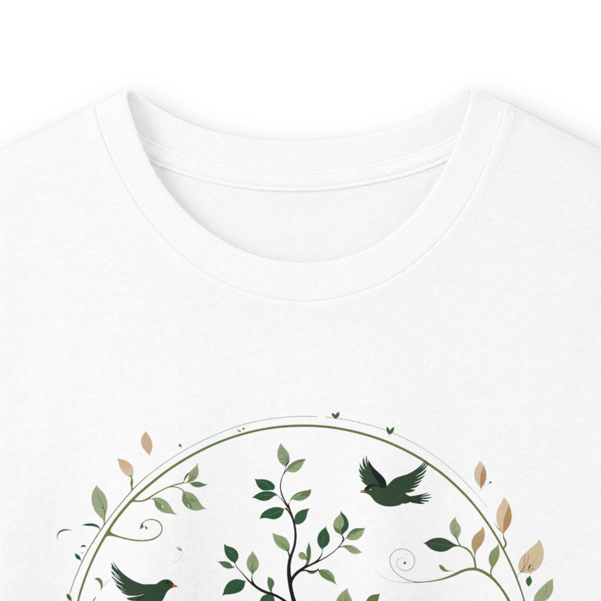 White | Circle of Life Long Sleeve Tee, folded view