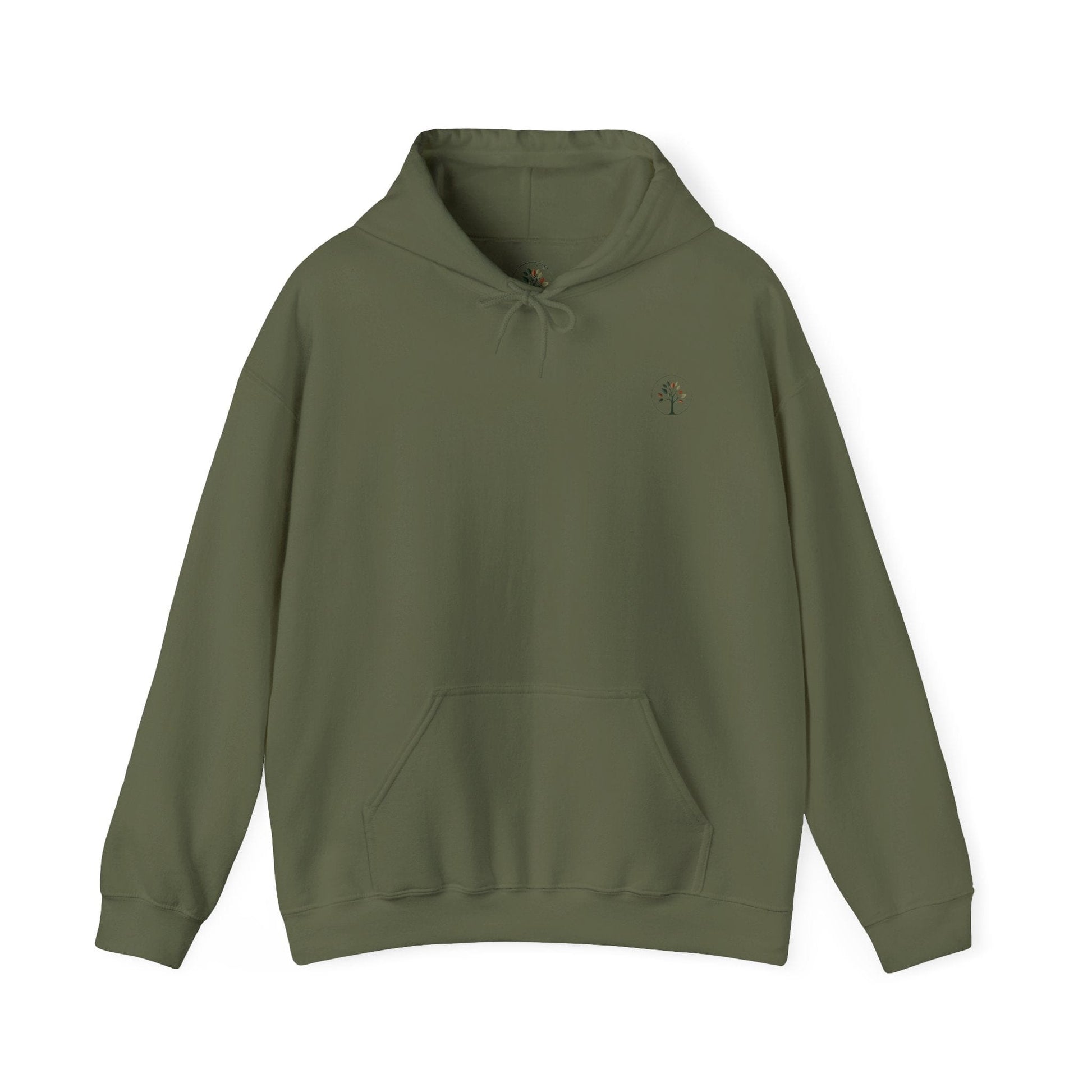 Military Green | Retro Horizon Hoodie, front view