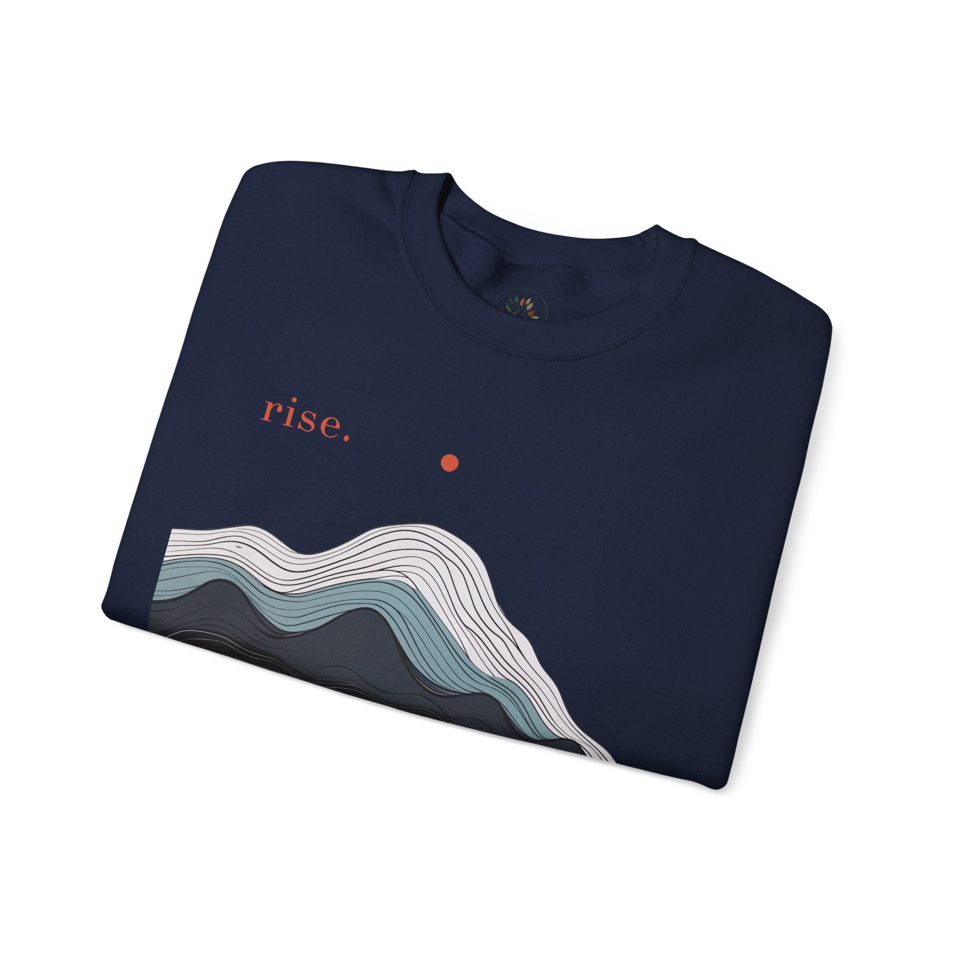 Navy | Rise Sweatshirt, folded view