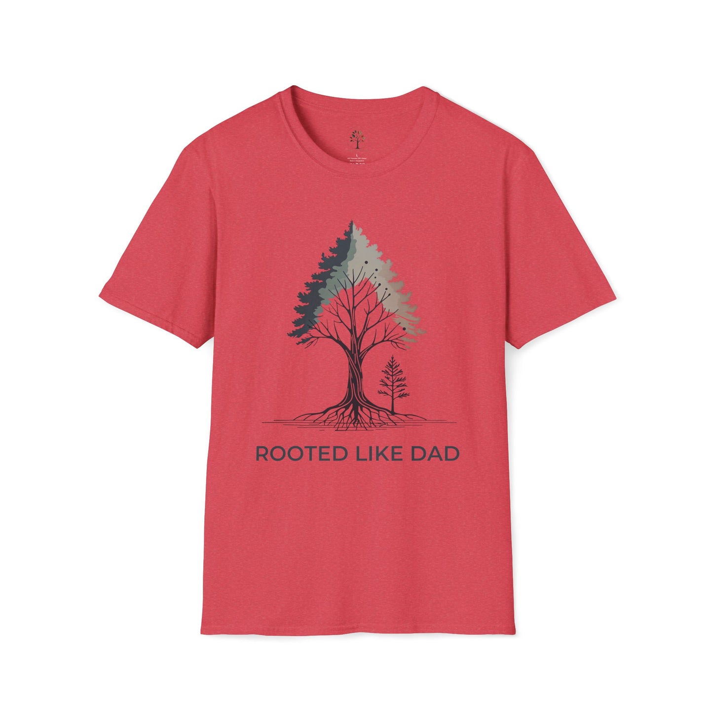 Heather Red | Rooted like Dad, front view