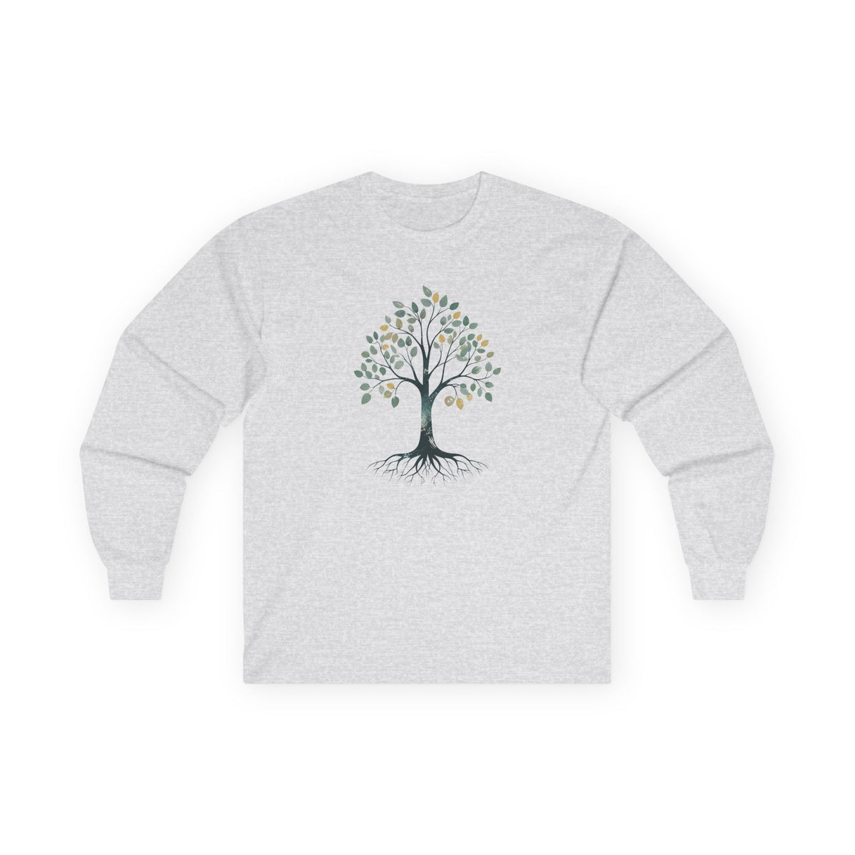 Ash | The Story Tree Long Sleeve Tee, front view