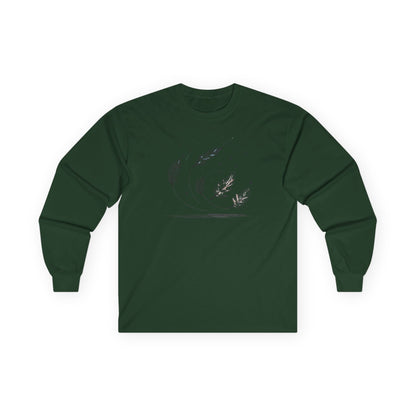 Forest Green | Autumn Drift Long Sleeve Tee, front view