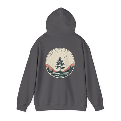 Charcoal | Rooted in Stars Hoodie, back view 2