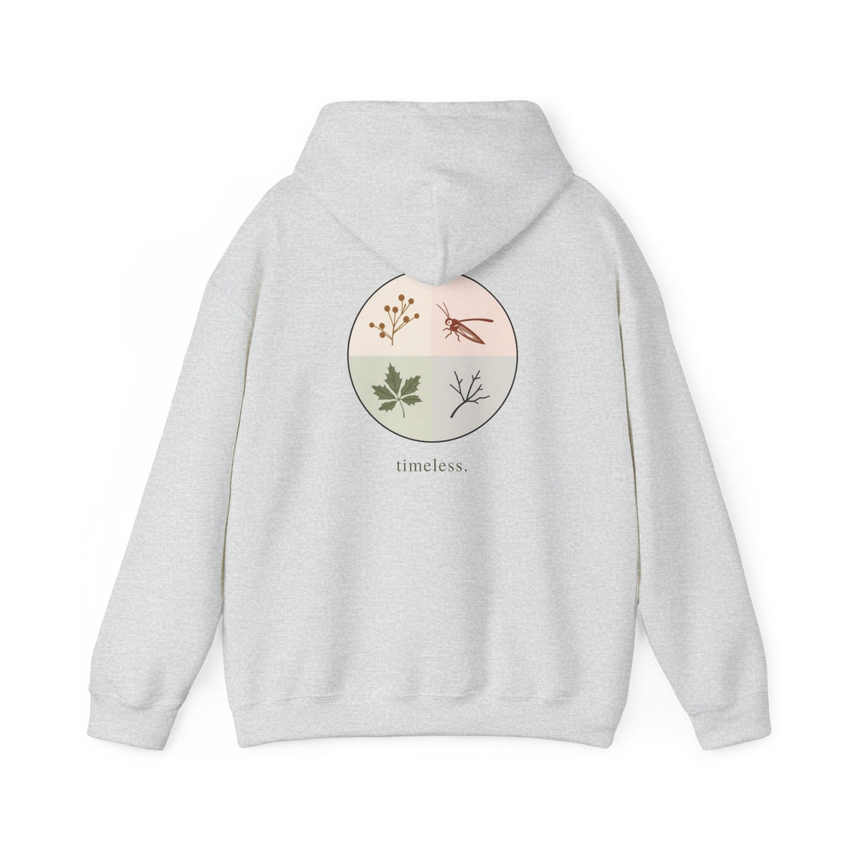 Ash | Timeless Hoodie, back design view