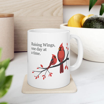 Raising Wings, One day at a time. Mug