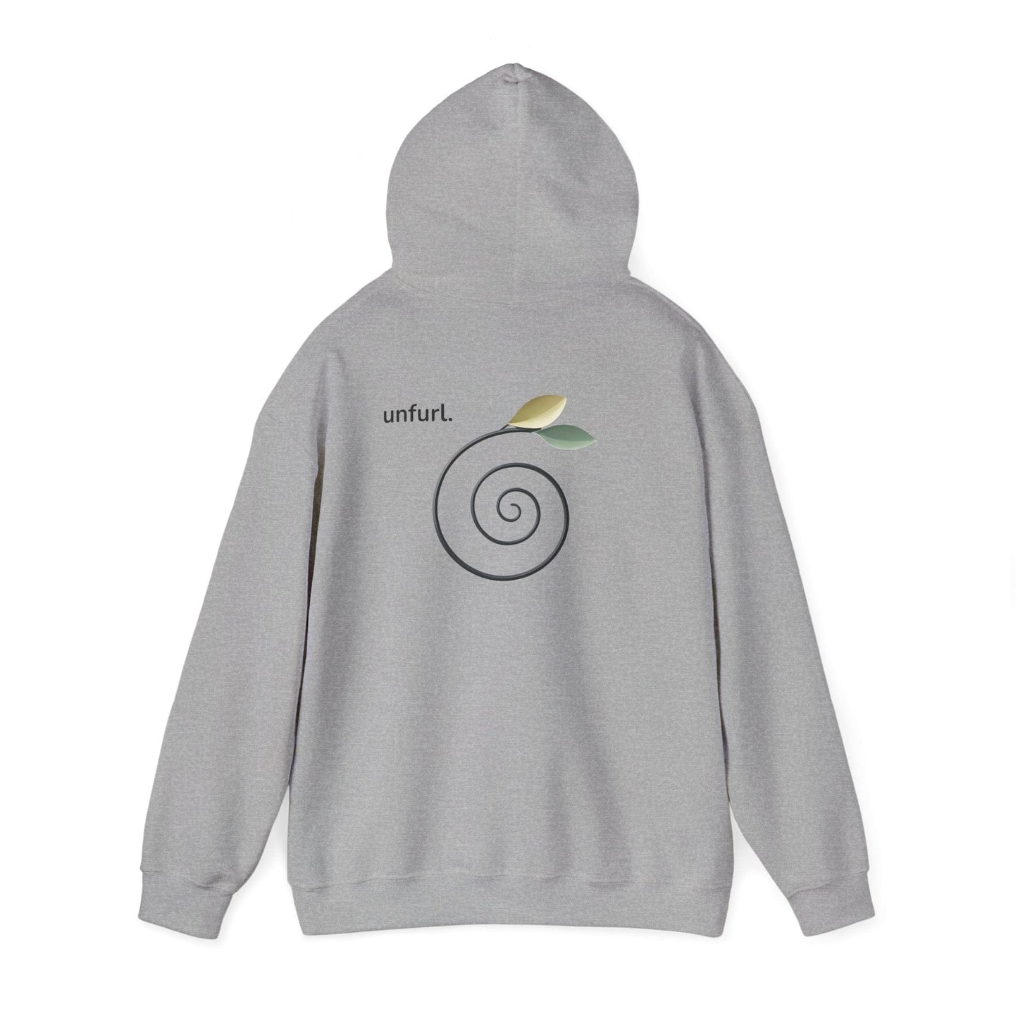 Sport Grey | Unfurl Hoodie, back view 2