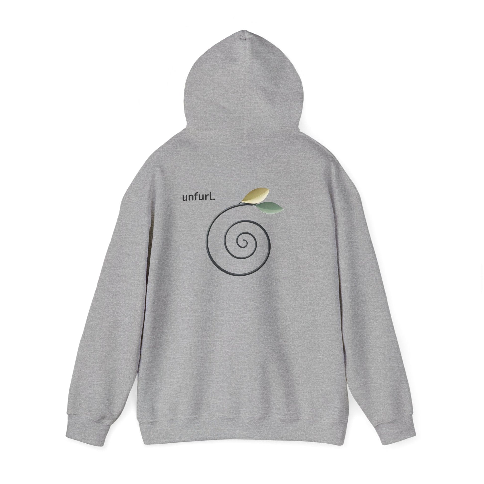 Sport Grey | Unfurl Hoodie, back view 2