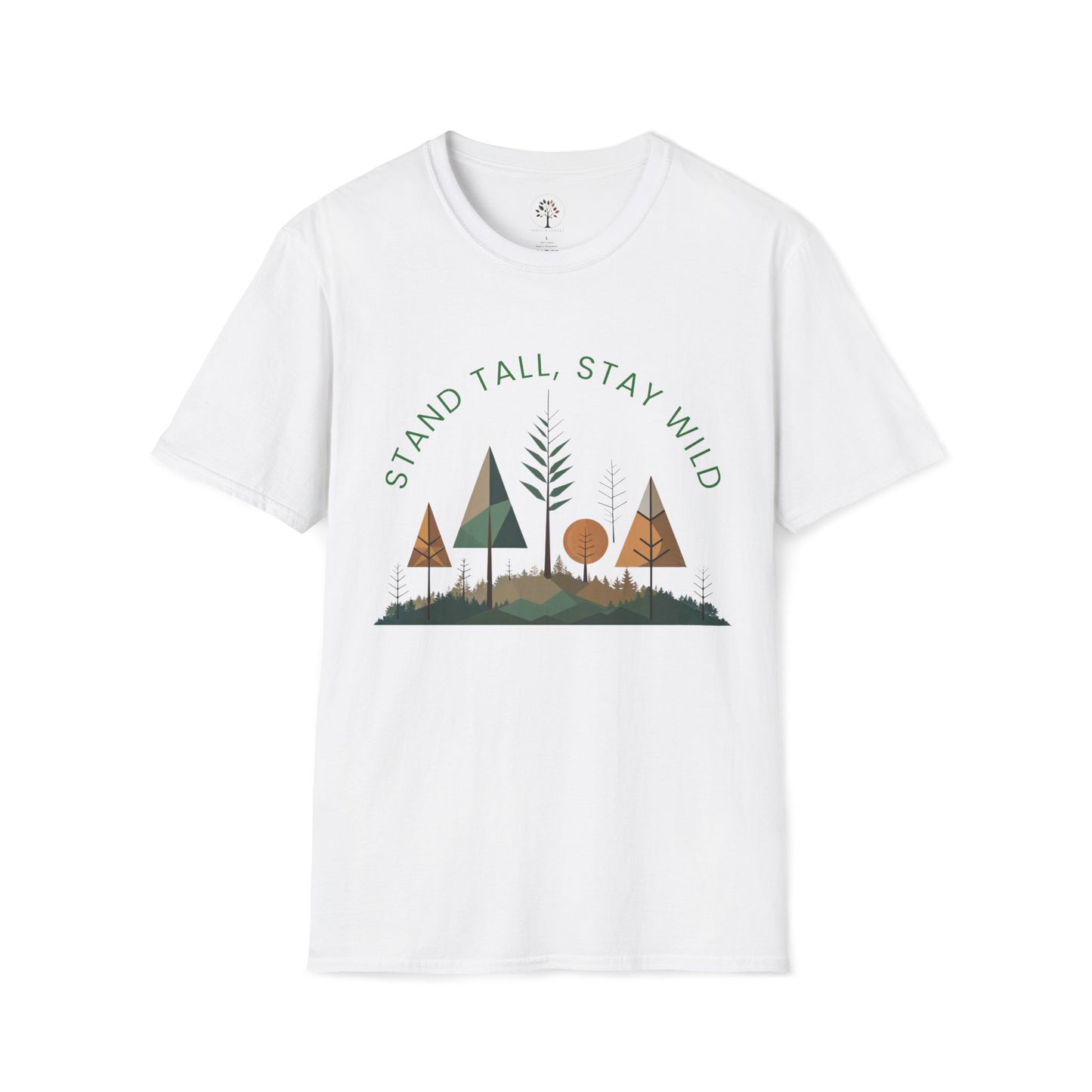White | Stand Tall, Stay Wild, front view