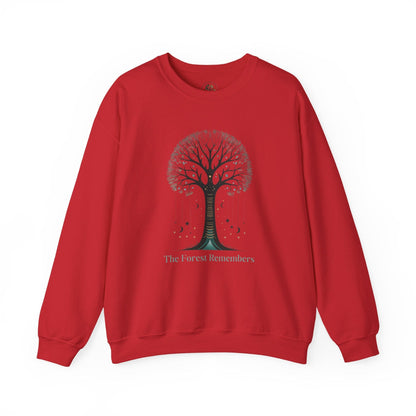 Red | The Forest Remembers Sweatshirt, front view