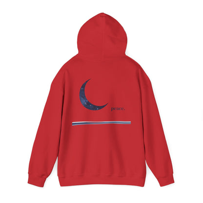 Red | Moonlit Peace Hoodie, back view 2
