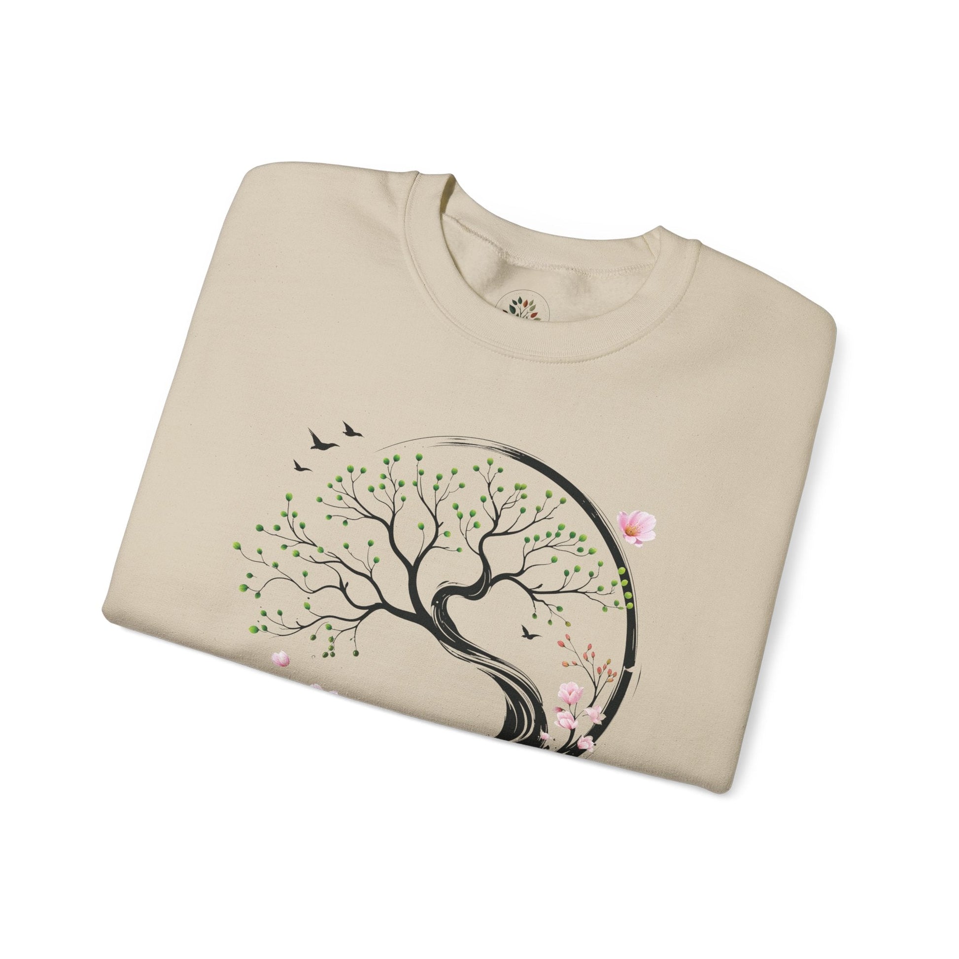 Sand | Unfolding Grace Sweatshirt, folded view