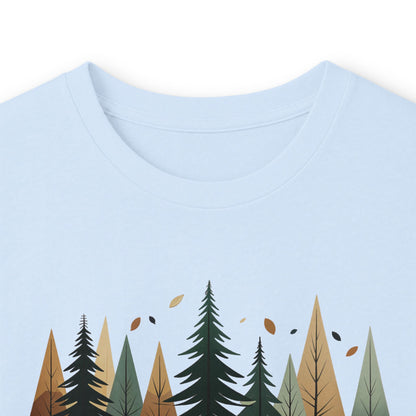 Light Blue | Forest Rhythm Long Sleeve Tee, folded view