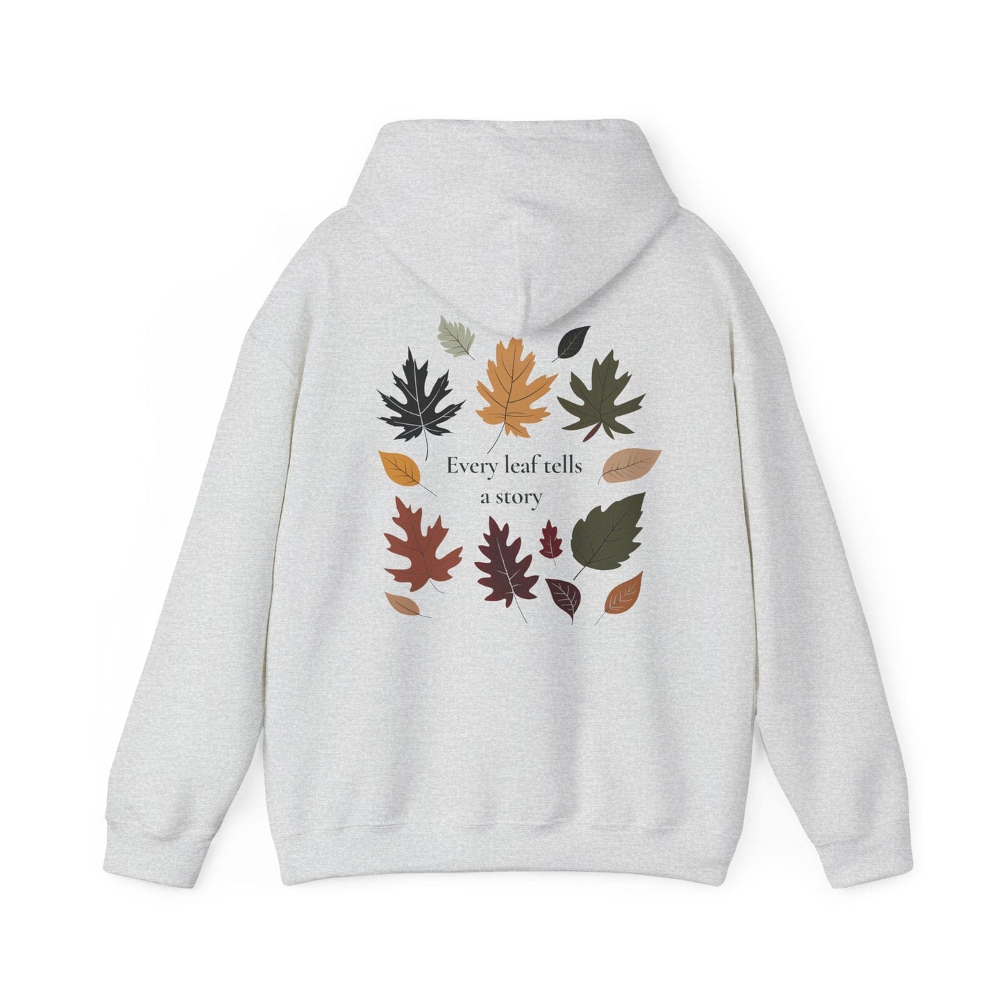 Ash | Every Leaf tells a STORY Hoodie, back design view