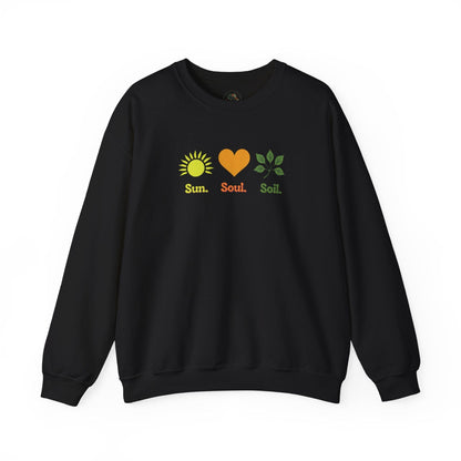 Black | Sun. Soul. Soil. Sweatshirt, front view