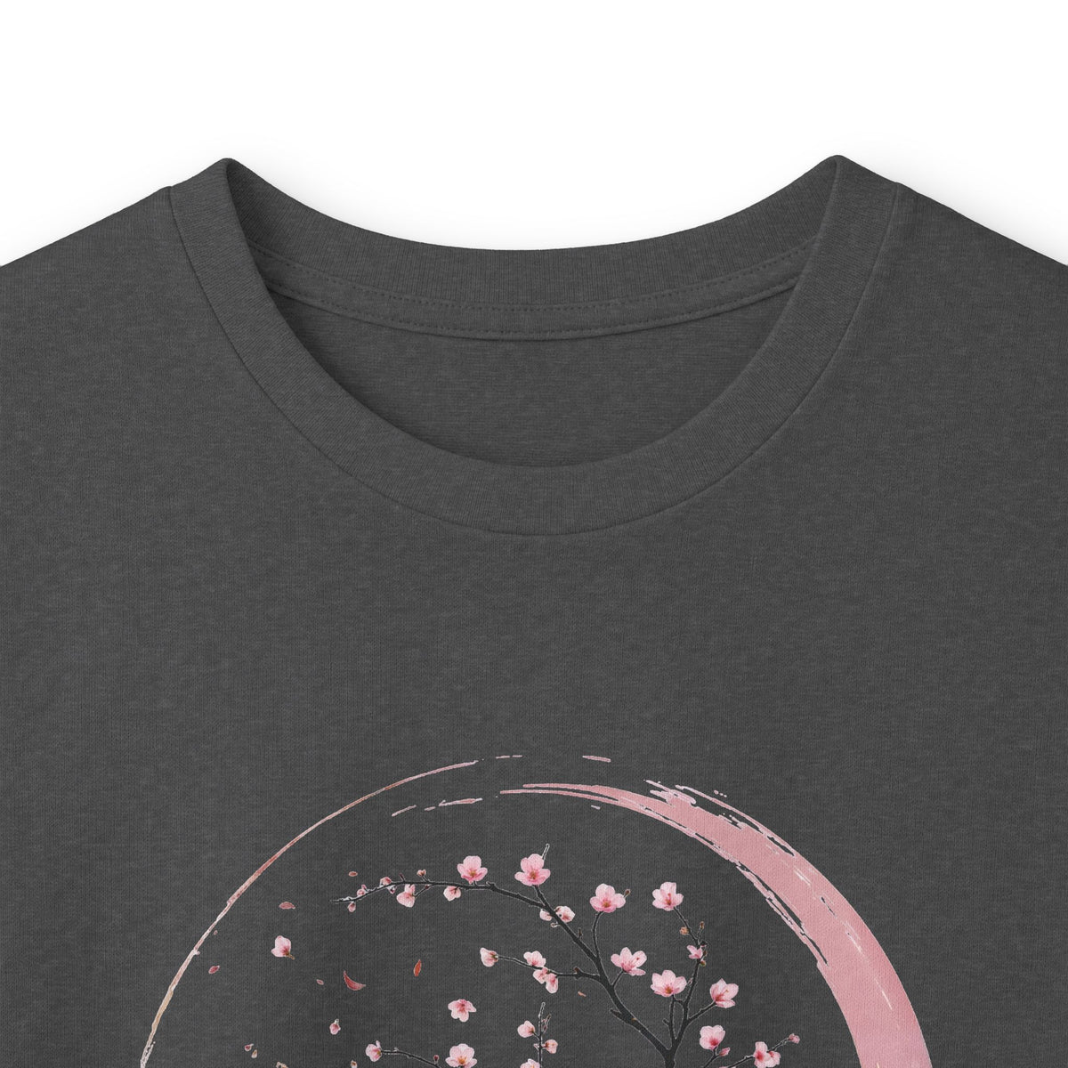 Dark Heather | Sakura Silence Long Sleeve Tee, folded view