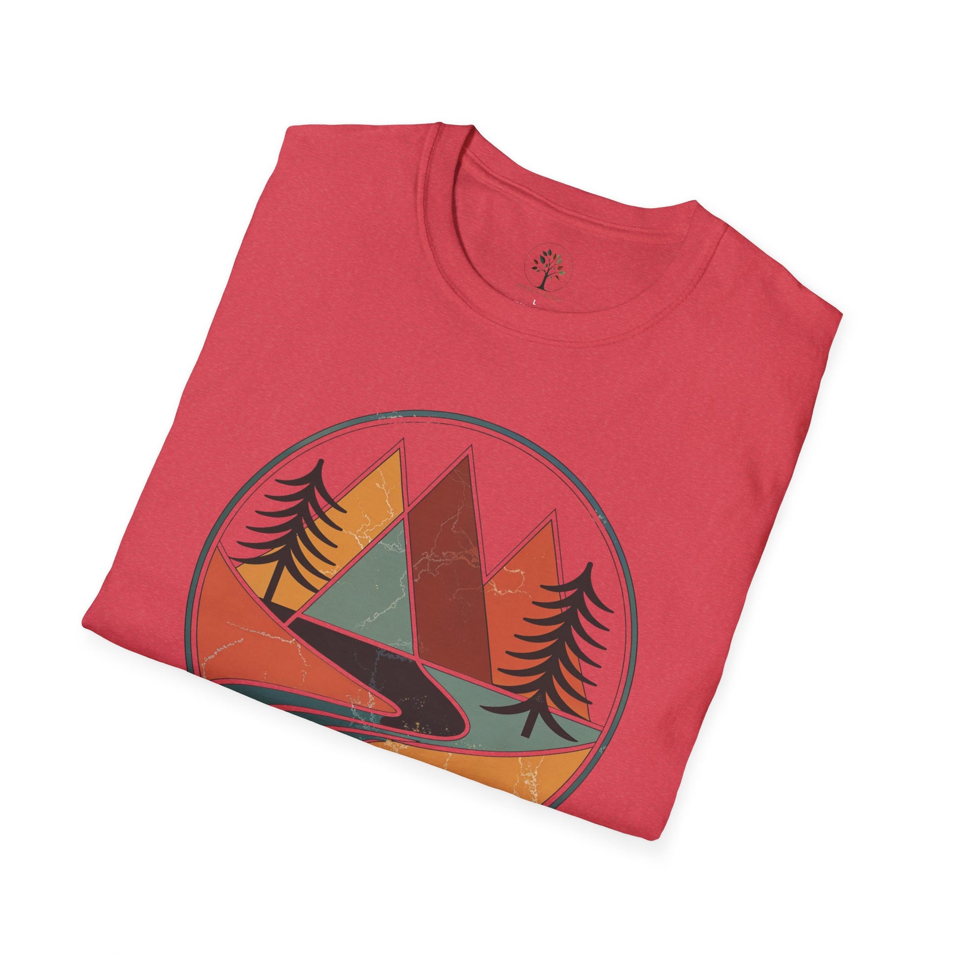 Heather Red | Retro Horizon, folded view