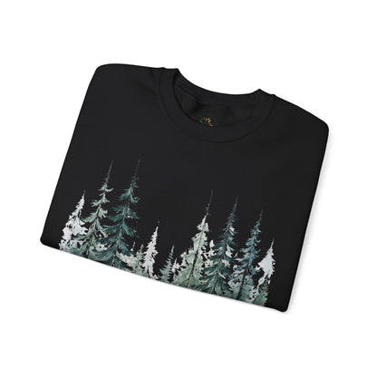 Black | Snowfall Forest Sweatshirt, folded view