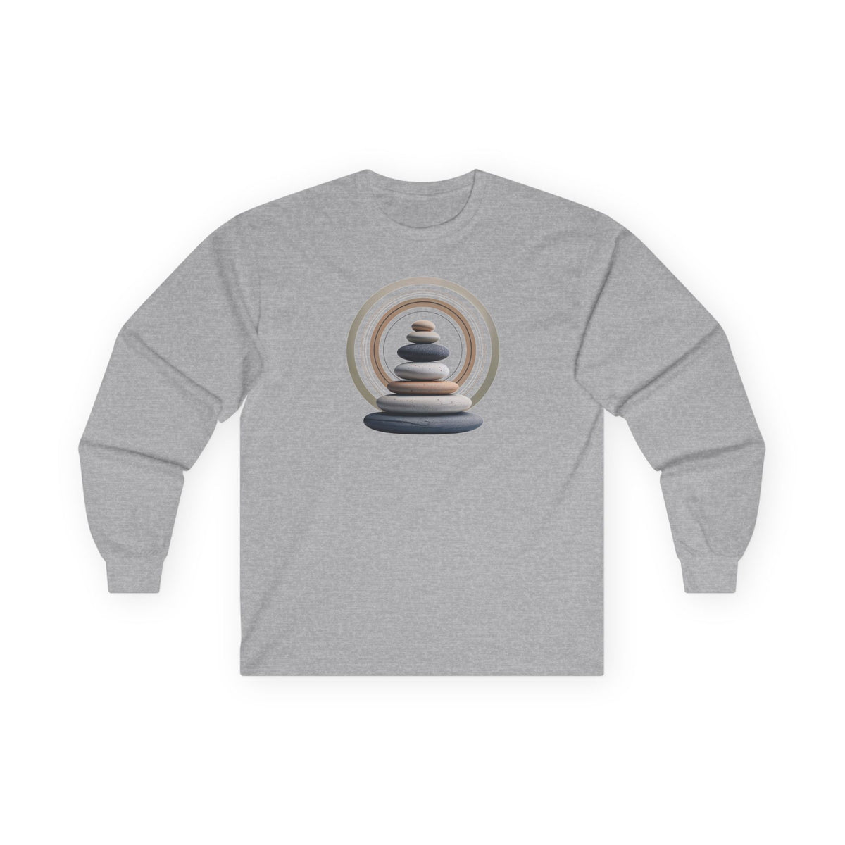 Sport Grey | Echoes of Calm Long Sleeve Tee, front view