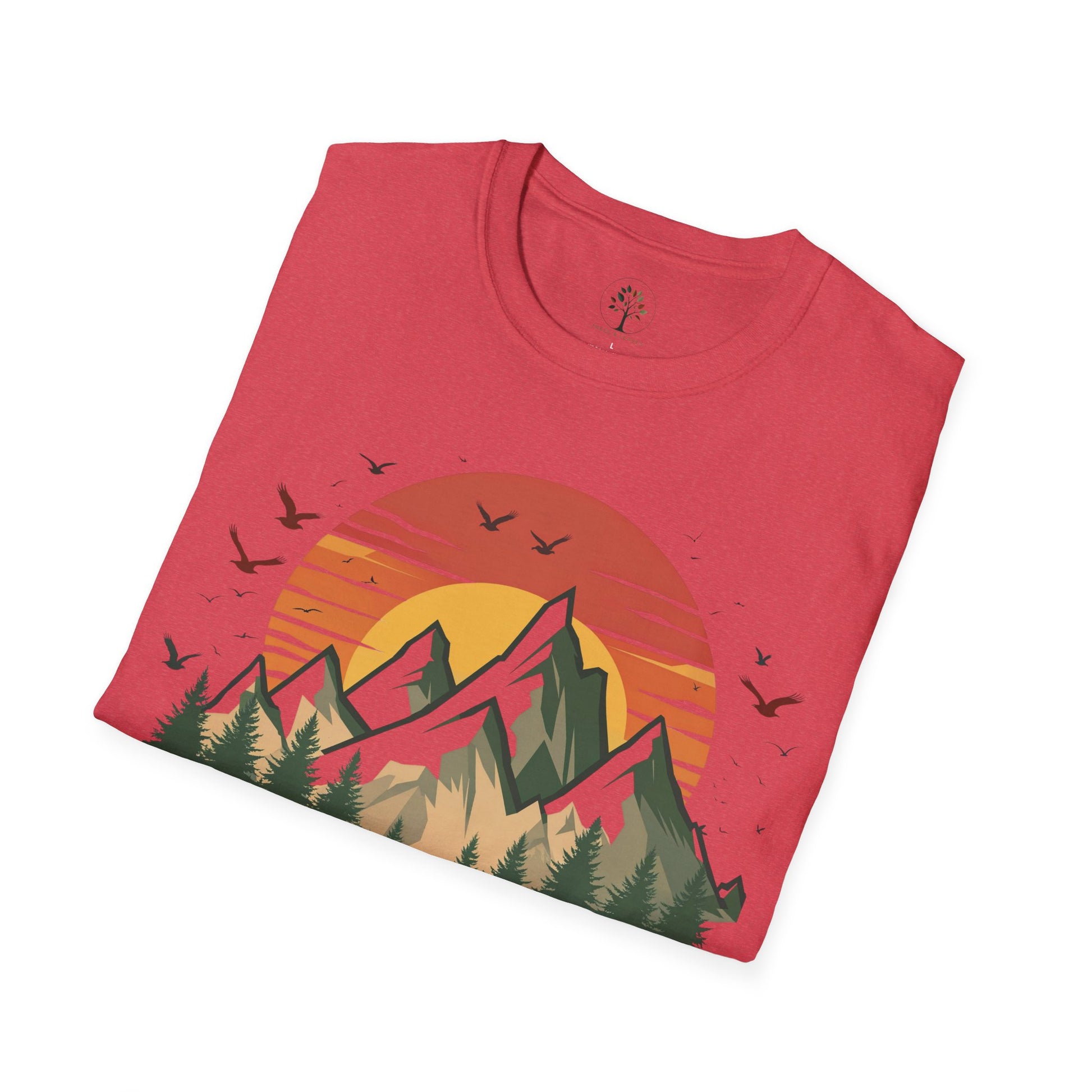 Heather Red | Mountains Make Me, folded view