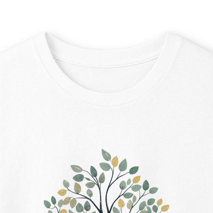 White | The Story Tree Long Sleeve Tee, folded view