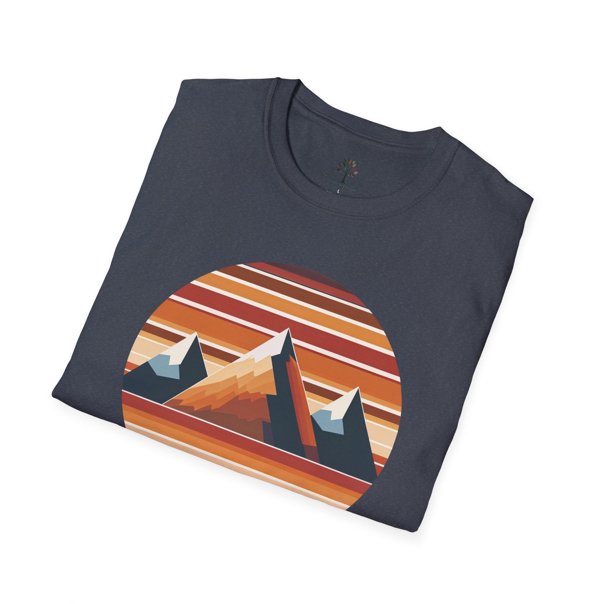 Heather Navy | Harvest Peaks, folded view