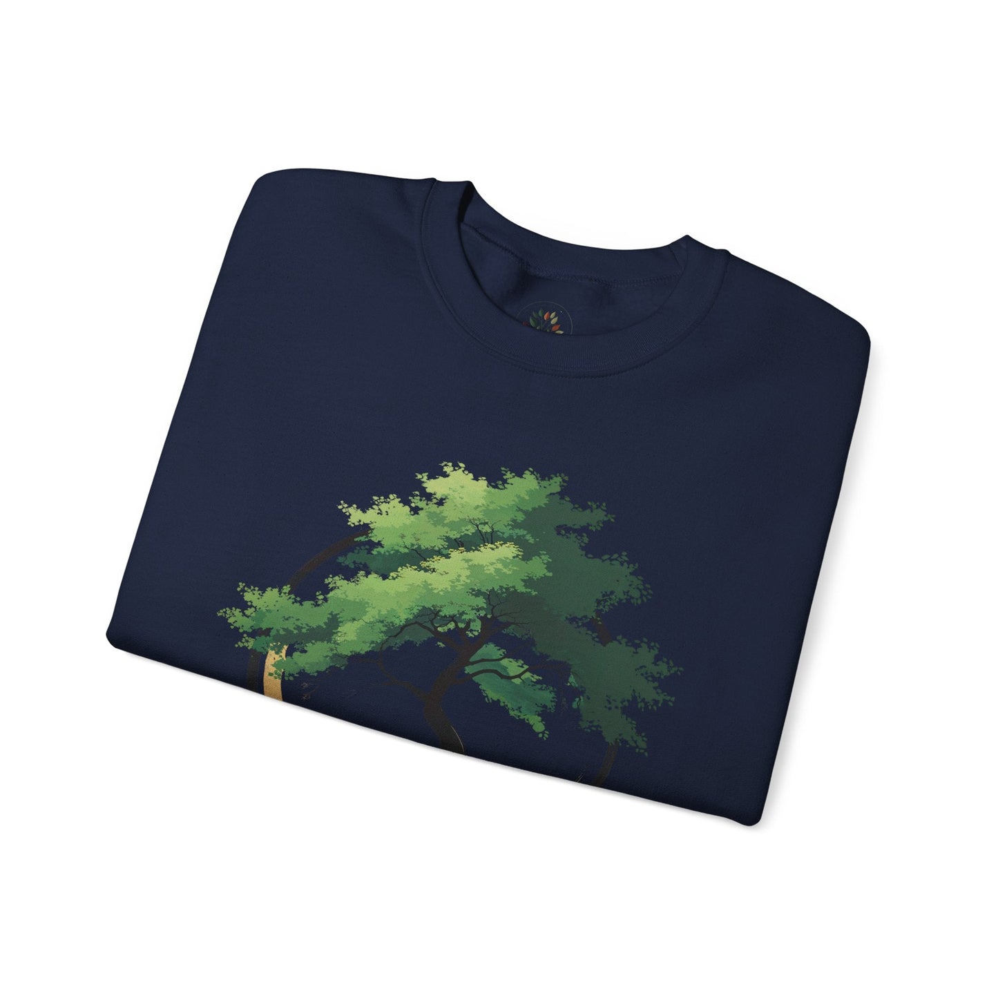 Navy | The Zen Tree Sweatshirt, folded view