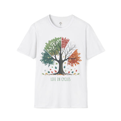 White | Life in Cycles, front view