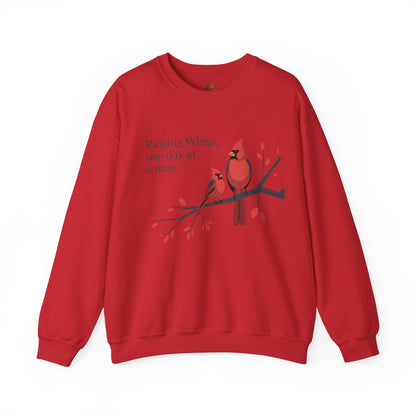 Red | Raising Wings, One day at a time Sweatshirt, front view