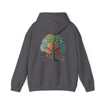 Charcoal | Circle of Seasons Hoodie, back design view