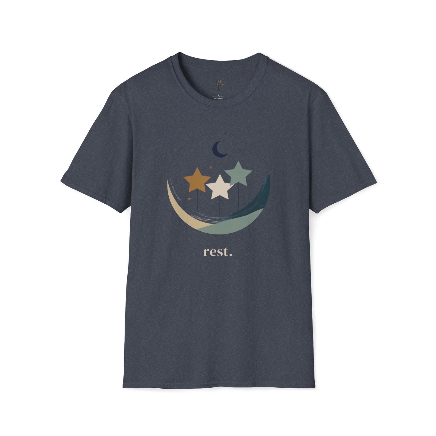 Heather Navy | Rest, front view