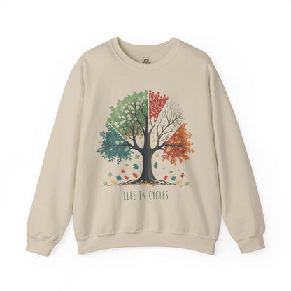 Sand | Life in Cycles Sweatshirt, front view
