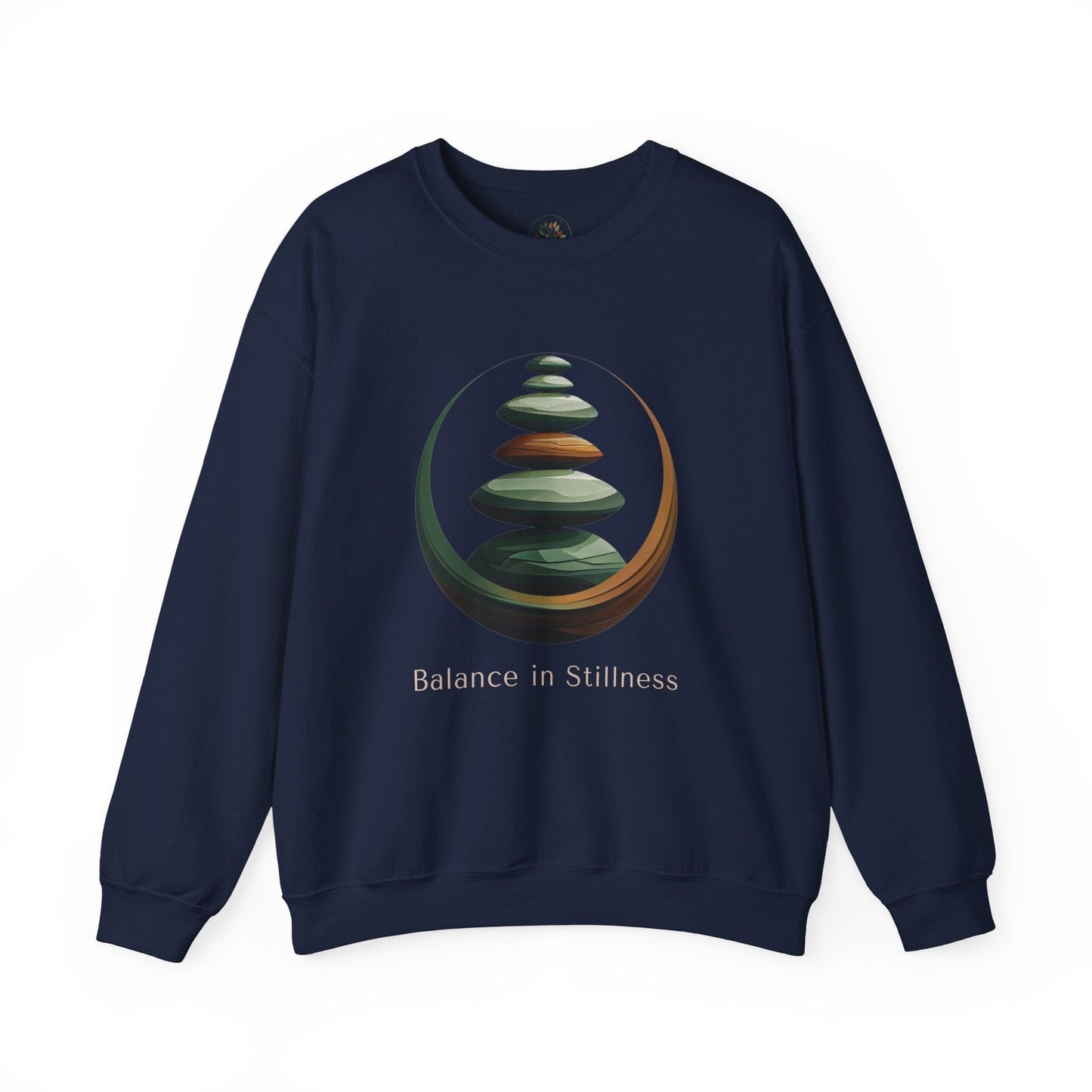 Navy | Balance in Stillness Sweatshirt, front view