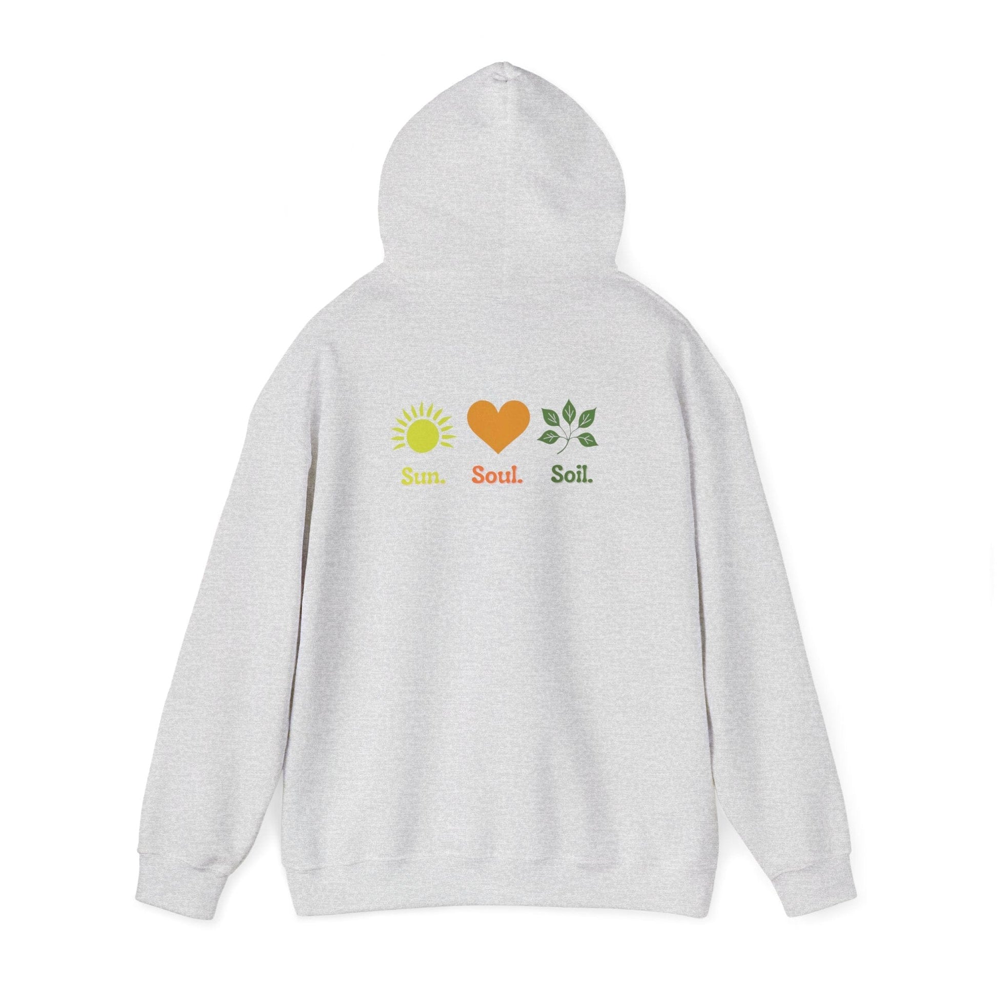 Ash | Sun. Soul. Soil. Hoodie, back view 2